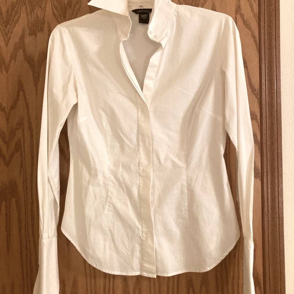 White Button Down Essential Shirt.